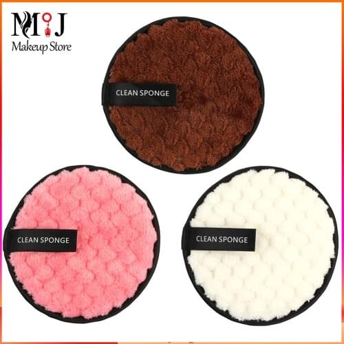 3pcs Microfiber Soft Cloth Pads Puff Remover Cosmetics Remove Face Cleansing Towels Sponges