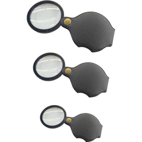 6X/8X/10X Mini Pocket Folding Magnifier Jewelry Magnifying Glass HD Eye Glass Loupe Glass Lens Portable Magnifier