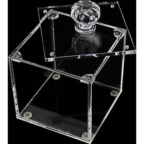 Support customization PMMA Acrylic box Transparent Storage box Free logo printing Magnet box