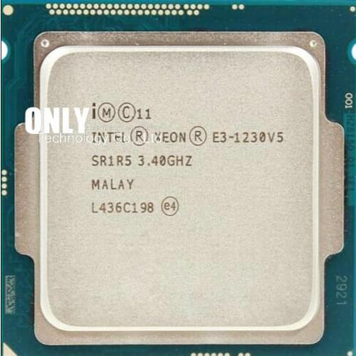 Free shipping intel E3-1230V5 3.4Ghz 8M 80W Quad core CPU LGA 1151 CPU Processor