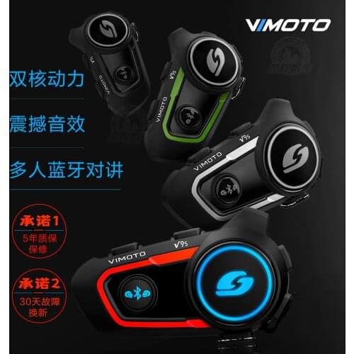 English Version Easy Rider Vimoto Helmet Motorcycle Bluetooth Headset Stereo Headset Mobile Phone GPS 2 Radio V9S