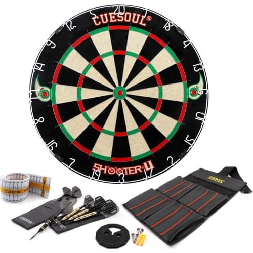 CUESOUL SHOOTER-II TRI-EYES 18"*1-1/2" Official Size Tournament Sisal Bristle Dartboard