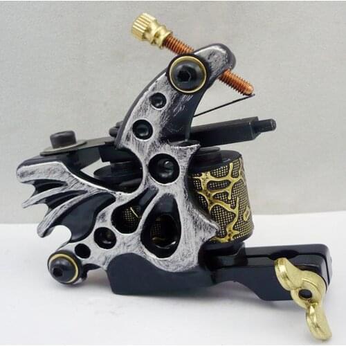 Cheap Coil Tattoo Machine Guns 10 Warp Coils Dual-coiled Carbon Steel Tattoo Machine For Shader&Liner Free Shipping TM-761