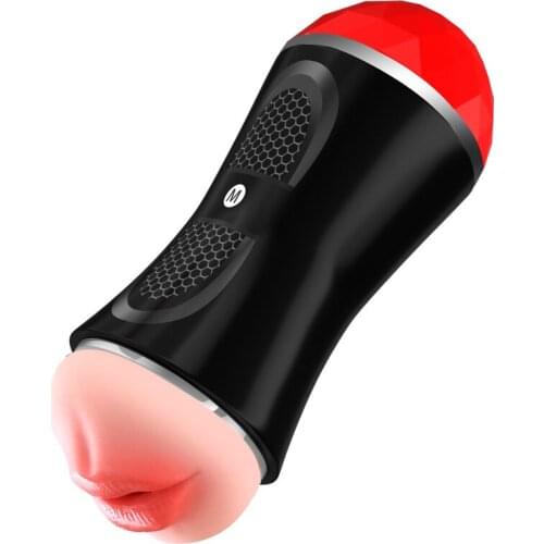 Two Channel Counting Auto Sucking Male Masturbator Penis Dildo Cock Stimulator Blowjob Vagina Real Pussy Oral Sex Toys For Men