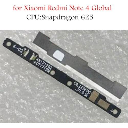 For Xiaomi Redmi note 4 Global Snapdragon 625 Navigation Light LED FPC Button Flex Cable Repair Parts + Light guide paper