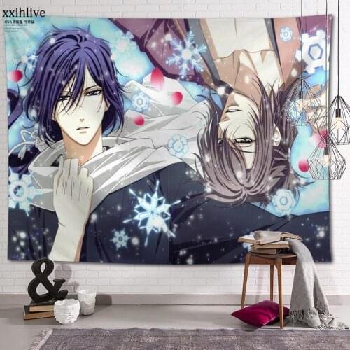Custom Tapestry Anime Hakuouki Printed Large Wall Tapestries Hippie Wall Hanging Bohemian Wall Art Decoration Room Decor 70x95cm