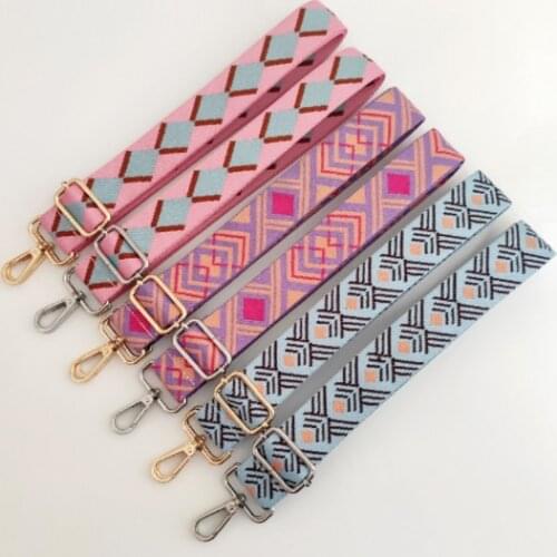 HJKL Color National Style Wide Shoulder Strap Gift Bag Accessories Strap Adjustable Single Shoulder Messenger Bag Long Strap