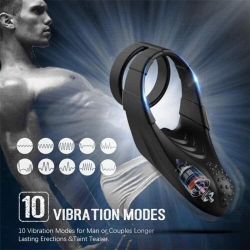 Toys for Adults 18 Charging Lock Ring Vibration Silicone Remote Control Multi-function Lock Ring Penis Sleeve Sex Toys for Men
