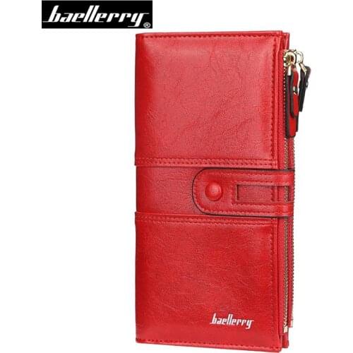 Baellerry Women Wallet Large Capacity Buckle Zipper Female Clutch Fashion multi Card Purse Carteira