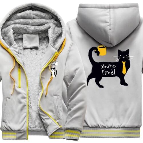 Cats Cute Keep Warm Camouflage Mens Raglan Thicken Jackets Wool Liner Hip Hop Mans Coats And Hooded Leisure Streetwear Tops