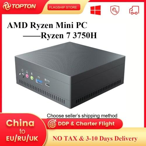 TOPTON Mini PC AMD Ryzen 7 2700U 5 3550H Vega Graphic 2*DDR4 M.2 NVMe Gaming Computer Win10 3x4K Type-C HDMI2.0 DP AC WiFi