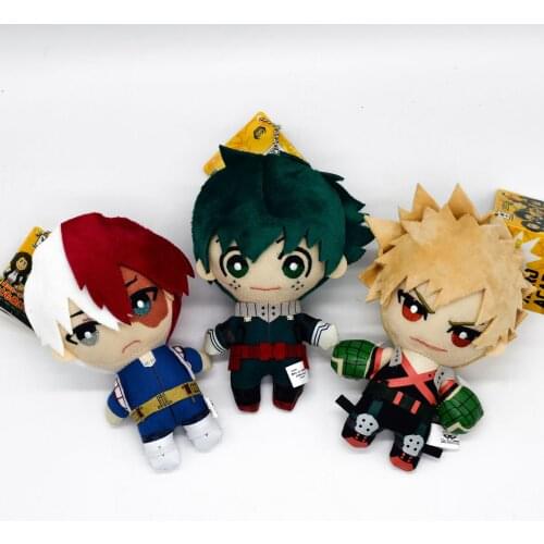 My Hero Academia Izuku Midoriya Katsuki Bakugou Shouto Todoroki Plush Dolls Pendant Toy Soft Stuffed Anime Dolls Kid Gift 15cm