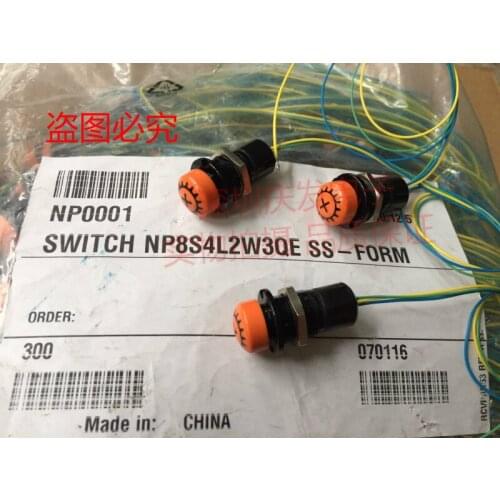 Original new 100% NP8S4L2W3QE button switch with cable IP68 hole 12MM line length 27CM