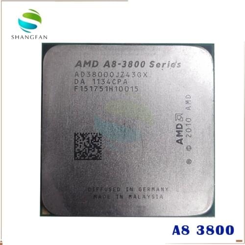 AMD A8 3800 A8-3800 2.4GHz 65W Quad-Core CPU Processor AD3800OJZ43GX A8 3800K Socket FM1/ 905pin