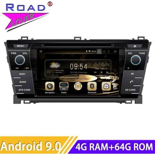 Roadlover Android 9.0 Car Multimedia DVD Player Radio For Toyota Corolla 2013- Stereo GPS Navigation Automagnitol 2Din HD Screen