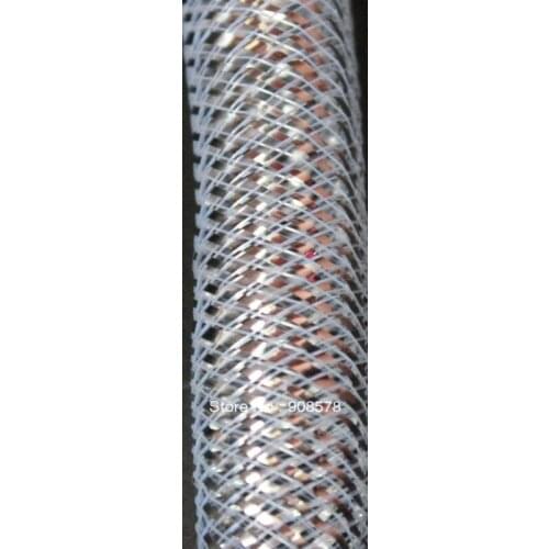 Silver Metallic Tubular Crin Cyberlox Stretch Tubing for Hair Accessories 16mm 60 yard