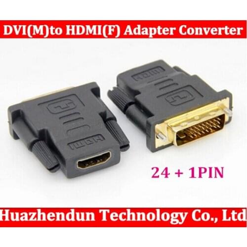 Brand New 20pcs/lot DVI(M) to HDMI(F) adapter free shipping -- DVI-D2HDMI adaptor 24 + 1PIN for video card use