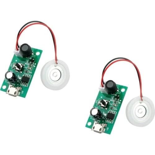 USB Mini Humidifier Mist Driver Circuit Board Fogger Atomization Film Atomizer Sheet Diy Kits 2Pcs