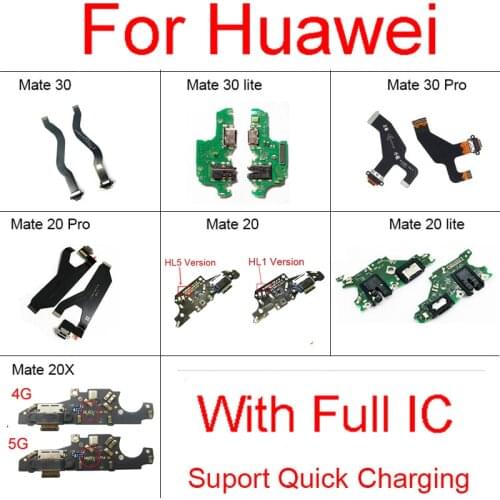 USB Plug Connector Charger Jack Board For Huawei Mate 20 20X 30 lite pro Usb Charging Port Dock Flex Cable Replacement Repair