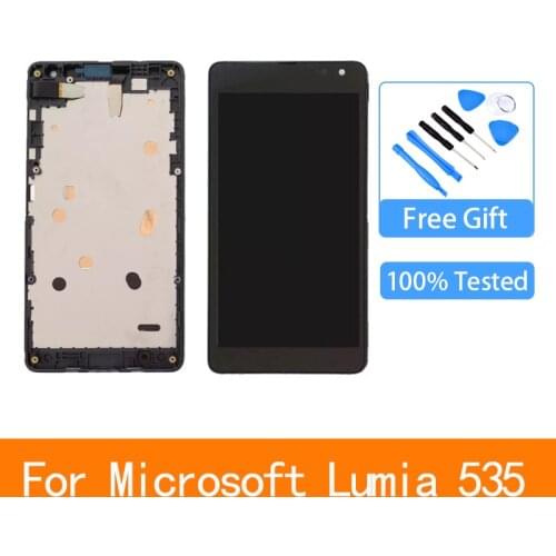 2C/2S Version For Microsoft Lumia 535 LCD Display Touch Screen With frame 5.0 inch Digitizer Assembly Replacement