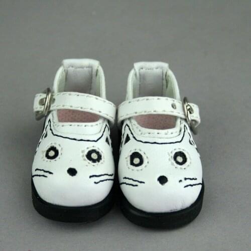 [wamami] 08# White Cat Pattern Shoes For 1/3 SD DZ DOD Volks BJD Doll Dollfie Outfit