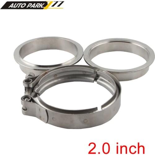 2 inch self Aligning Male/Female V-Band Vband Clamp CNC stainless Steel Flange Kit