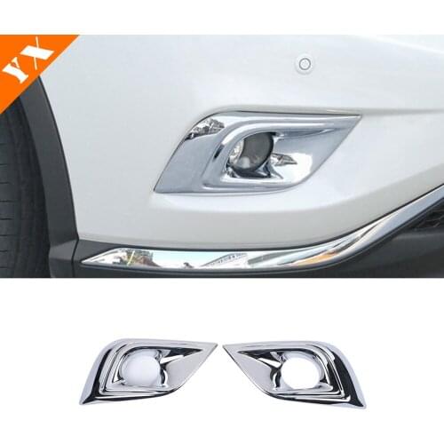 2Pcs For Nissan Murano 2015 16 17 2018 ABS Chrome Car Head Front Rear Back Tail Fog Light Lamp Styling Cover Trim Accessories