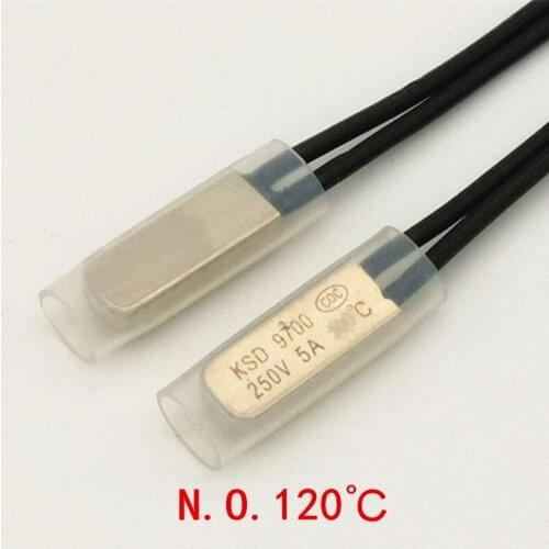 10pcs/lot)120C KSD9700 Ncrmally Open Thermostat, Temperature Switch, NO120Celsius, Bimetal Disc