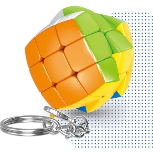 3.5CM Mini Magic Cubes Keychain Speed Cubes Pendant Twist Puzzle Cubes Antistress Toys cubo magico hand-eye coordination