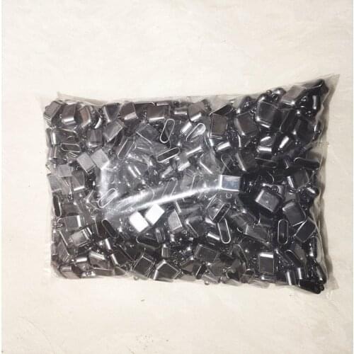 500 P UV Caps Key Chain End Tip Tassel Caps Rectangle Cap DIY Jewelry Making Pendant Leather Cord Crimps End Caps Beads Fastener