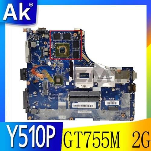 Akemy VIQY1 NM-A032 For Lenovo Y510P Laptop Motherboard 11S 90003631 90003632 PGA947 GT755M 2G DDR3 100% Free Shipping