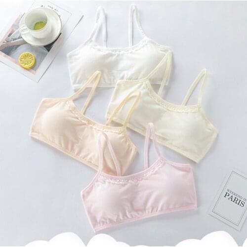 3 Pc Kids Underwear Model Cotton Girls Tank Top Candy Color Undershirt Girls Singlet Baby Camisole Bra Tops