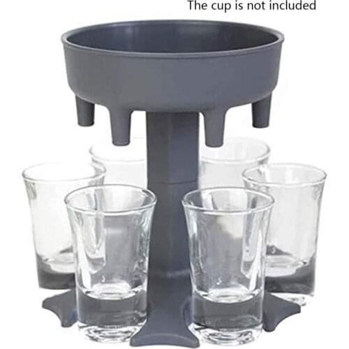 6 Shot Glass Dispenser Holder Carrier Caddy Liquor Dispenser Party Beverage Drinking Games Bar Cocktail Wine Quick Filling Tool