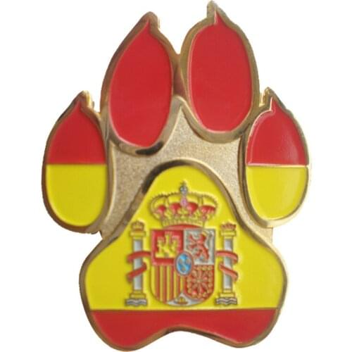 Factory outlets zinc alloy two-color coin dog paw shape coin