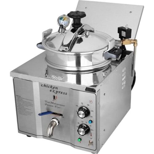 MDXZ-16 Electric Pressure Fried Chicken Oven Fryer Potato Chip Oven Kitchen 16L Large Capacity Single Cylinder Electric Fryer