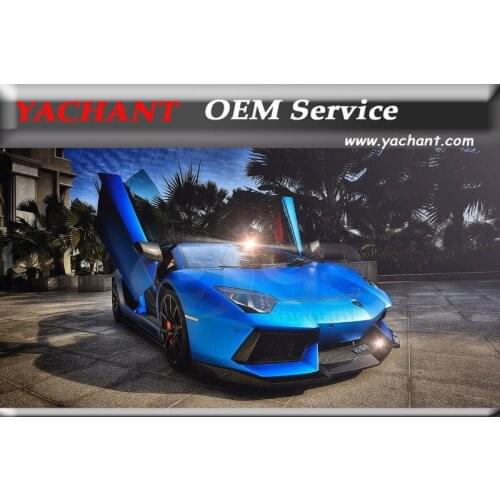 Car-Styling Carbon Fiber Front Bumper Lip Fit For 11-14 Aventador LP700 DM Molto Veloce Base Package Style Front Lip with Sword