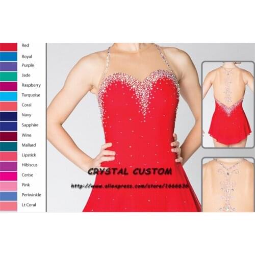 Crystal Custom Figure Skating Dress Girls New Brand Ice Skating Clothes For Competition DR4646