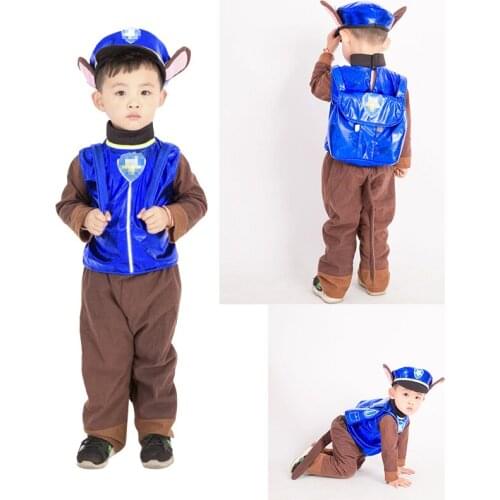Anime Call Wang Wang Team Pants Suits Dog Cheas Cosplay Costumes Children Kid Patrol Dog Cartoon Party Clothes Boy Girl Clothing