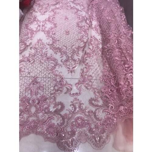Latest French Nigerian Lace Fabrics High Quality Tulle African Lace Fabric Wedding ZH-32882 French Tulle Lace