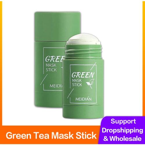 Green Tea Mask Stick Oil Control Eggplant Acne Deep Cleaning Mask Skin Care Moisturizing Remove Blackhead Skin Care Beauty