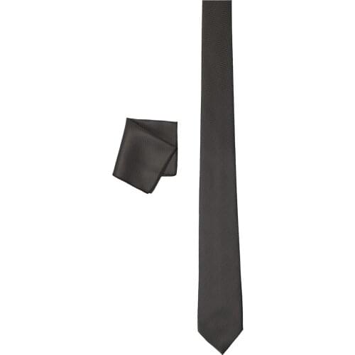 Male Black Nano Tie-Handkerchief Set