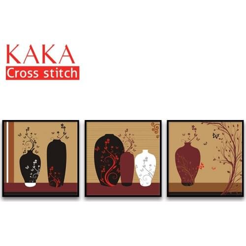 Cross stitch kits,Embroidery needlework sets with printed pattern,11CT-canvas for Home Decor Painting,Flowers Full NCKF103