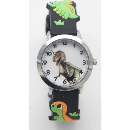 New Arrival 3D Cartoon Fashion Silicone Dinosaur Kids Watch Children Girls Boys Students Quartz Wristwatches Relogio Kol Saati
