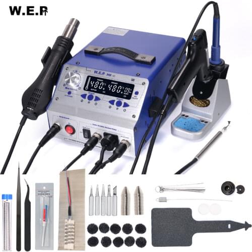 WEP 948 Rework Station Hot Air Gun Sucker Tin Gun Soldering Iron Suction pen Soldering Station