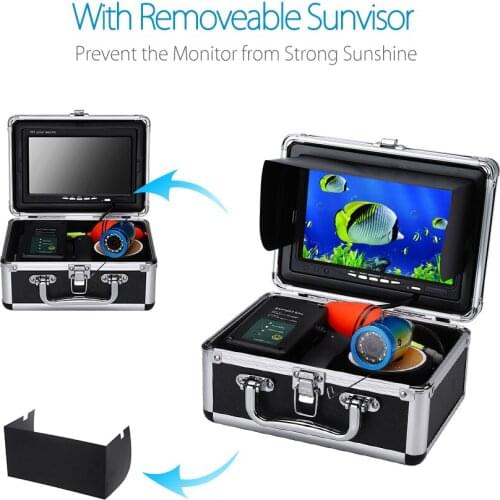 30M Fish Finder Underwater Camera 7" Color Screen 1000TVL CAM 24pcs Infrared and White LED IP68 Waterproof