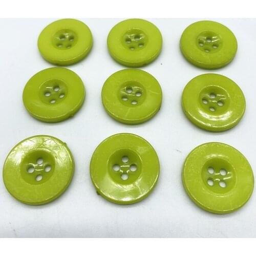 New 10--20mm Four Eyes Wide Edge Resin Button Shirt Button Children Hand Painted Color DIY Flower Material Wide Edge # 17