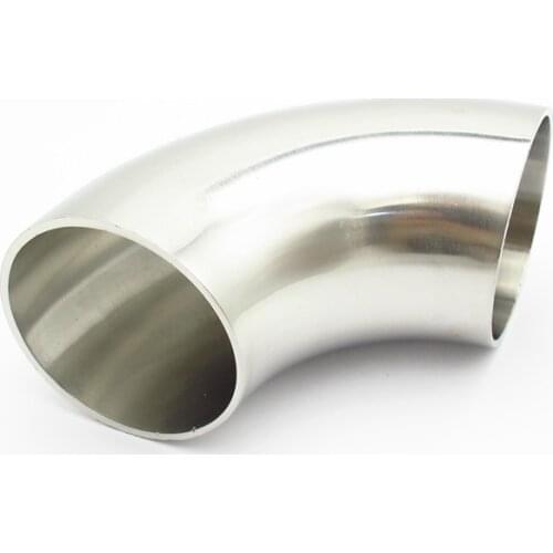 2-1/4" 57mm OD 304 Stainless Steel Sanitary Weld 90 Degree Elbow Pipe Fitting For Home Brew Homebrew Wine Beer Brewing