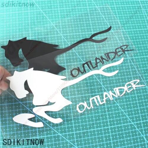 Horse Run Cool Sports Sticker Racing Windows Decal Car Styling For mitsubishi outlander 3 2018 2016 2017 xi 2013 accessories