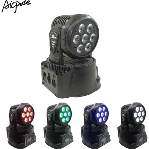 7x12W LED Moving Head Light RGBW 4in1 Mini Led wash moving head light stage lights Mini 7*12w Moving Head LED