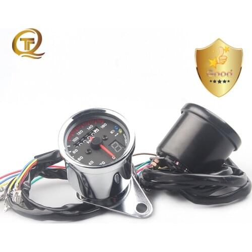 Universal Motorcycle Modified Digital Tachometer RPM Speedometer Fuel Gauge 12V LED Electronic Instrument For Honda CG125 GN125